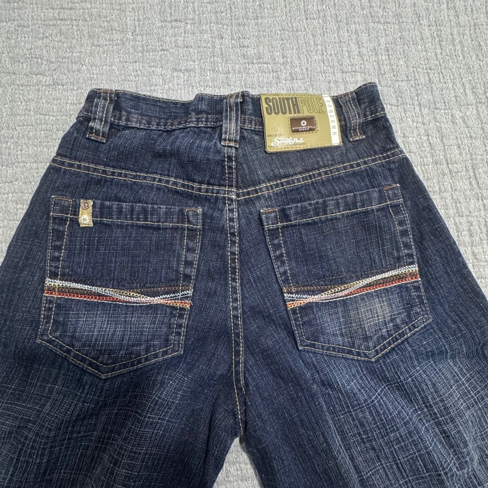 Vintage Southpole Gold Tab‎ Boys Size 10 Y2K Baggy Jeans Denim Dark Wash Hip Hop